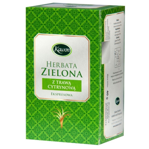 Herbata zielona z trawą cytrynową ekspresowa 20x2g